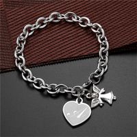 304 Stainless Steel Simple Style Classic Style Letter Heart Shape Bracelets main image 4