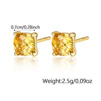 Elegant Glam Solid Color Sterling Silver Inlay Zircon Gold Plated Women's Rings Earrings Necklace main image 2