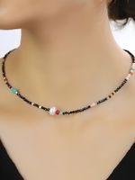 Natural Stone Freshwater Pearl Copper 18K Gold Plated Vintage Style Classic Style Beaded Geometric Necklace sku image 1
