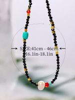 Natural Stone Freshwater Pearl Copper 18K Gold Plated Vintage Style Classic Style Beaded Geometric Necklace main image 2