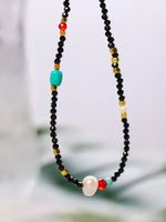 Natural Stone Freshwater Pearl Copper 18K Gold Plated Vintage Style Classic Style Beaded Geometric Necklace main image 5