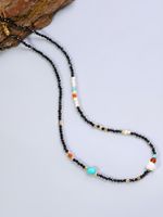Natural Stone Freshwater Pearl Copper 18K Gold Plated Vintage Style Classic Style Beaded Geometric Necklace main image 7