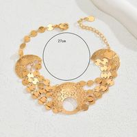 Elegant Streetwear Geometric Solid Color 18K Gold Plated Iron Wholesale Anklet main image 2