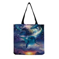 Unisex Fashion Starry Sky Butterfly Shopping Bags sku image 8