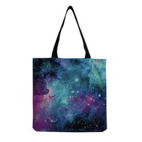 Unisex Fashion Starry Sky Butterfly Shopping Bags sku image 3