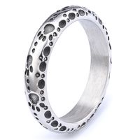 Hip-Hop Streetwear Color Block 304 Stainless Steel Carving Men's Rings sku image 4