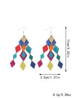 1 Pair Ethnic Style Bohemian Classic Style Geometric Rhombus Pu Leather Drop Earrings main image 2