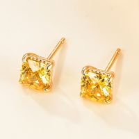 Elegant Glam Solid Color Sterling Silver Inlay Zircon Gold Plated Women's Rings Earrings Necklace main image 1