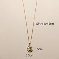 304 Stainless Steel 18K Gold Plated IG Style Elegant Streetwear Inlay Round Square Moon Turquoise Zircon Pendant Necklace main image 3