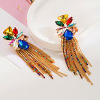 1 Pair Casual Vacation Classic Style Color Block Plating Inlay Alloy Rhinestones 14K Gold Plated Drop Earrings main image 3