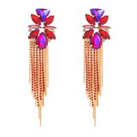 1 Pair Casual Vacation Classic Style Color Block Plating Inlay Alloy Rhinestones 14K Gold Plated Drop Earrings sku image 5