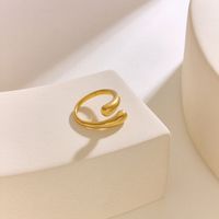 Simple Style Classic Style Solid Color 304 Stainless Steel 18K Gold Plated Rings In Bulk main image 3