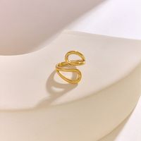 Simple Style Classic Style Solid Color 304 Stainless Steel 18K Gold Plated Rings In Bulk main image 9