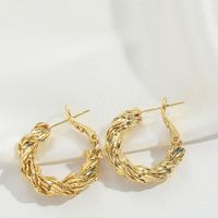 1 Pair Vintage Style Simple Style Square Plating Copper Gold Plated Earrings main image 7