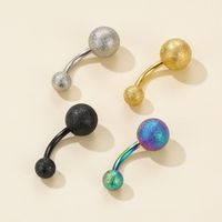 1 Piece Belly Rings Simple Style Classic Style Solid Color 304 Stainless Steel 18K Gold Plated Belly Rings main image 1