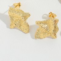 1 Pair Vintage Style Simple Style Square Plating Copper Gold Plated Earrings sku image 5