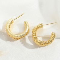 1 Pair Vintage Style Simple Style Square Plating Copper Gold Plated Earrings sku image 2