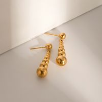 1 Pair IG Style Basic Modern Style Round Ball Plating 304 Stainless Steel 18K Gold Plated Ear Studs main image 5