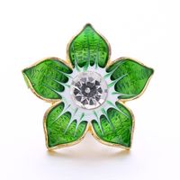 1 Piece Alloy Artificial Diamond Flower Pendant main image 3