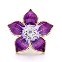 1 Piece Alloy Artificial Diamond Flower Pendant main image 4