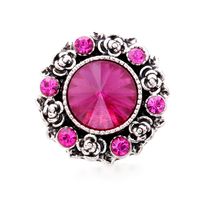 1 Piece Alloy Artificial Gemstones Floral Pendant Jewelry Buckle sku image 1