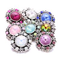 1 Piece Alloy Artificial Gemstones Floral Pendant Jewelry Buckle sku image 9