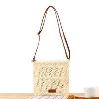 Unisex Small Paper String Solid Color Streetwear Zipper Straw Bag sku image 4