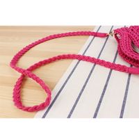 Unisex Small Cotton Rope Solid Color Streetwear Magnetic Buckle Straw Bag main image 2