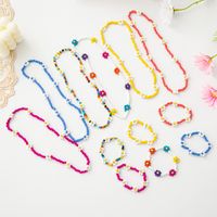 Cartoon Style Cute Flower Resin Seed Bead Beaded Kid'S Bracelets Necklace main image 1