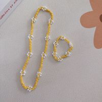 Cartoon Style Cute Flower Resin Seed Bead Beaded Kid'S Bracelets Necklace sku image 15