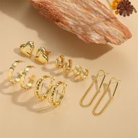 1 Pair Basic Modern Style Classic Style Heart Shape Enamel Copper Hoop Earrings Drop Earrings main image 3