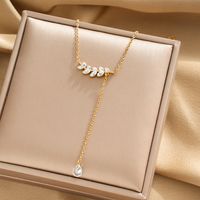 304 Stainless Steel 18K Gold Plated IG Style Modern Style Classic Style Tassel Star Heart Shape Pendant Necklace main image 4