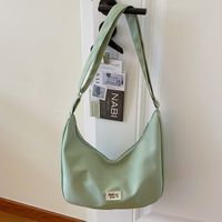 Women's Medium Canvas Solid Color Basic Classic Style Zipper Crossbody Bag main image 2