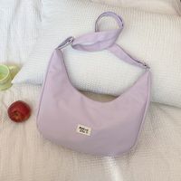Women's Medium Canvas Solid Color Basic Classic Style Zipper Crossbody Bag main image 4