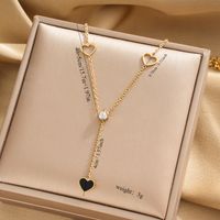304 Stainless Steel 18K Gold Plated IG Style Modern Style Classic Style Tassel Star Heart Shape Pendant Necklace main image 2