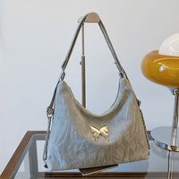Women's Medium Pu Leather Solid Color Butterfly Streetwear Zipper Shoulder Bag main image 4