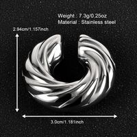 1 Piece Modern Style Simple Style Commute Solid Color Polishing 304 Stainless Steel Ear Cuffs main image 2
