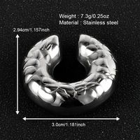 1 Piece Modern Style Simple Style Commute Solid Color Polishing 304 Stainless Steel Ear Cuffs main image 3