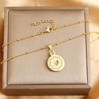 Copper Gold Plated Basic Simple Style Plating Inlay Round Heart Shape Zircon Pendant Necklace main image 3