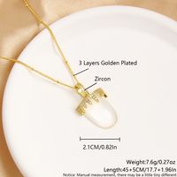 Copper 18K Gold Plated Basic Simple Style Commute Plating Inlay Dog Moon Bottle Zircon Pendant Necklace main image 4