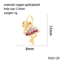 1 Piece 15*9mm Copper Zircon 18K Gold Plated Starfish Hippocampus Pendant Chain sku image 12