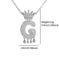 Copper Platinum Plated XUPING Simple Style Commute Plating Inlay Letter Artificial Gemstones Pendant Necklace sku image 7