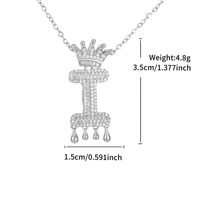 Kupfer Mit Platin Überzogen XUPING Einfacher Stil Pendeln Überzug Inlay Brief Künstliche Edelsteine Halskette Mit Anhänger sku image 9