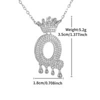 Copper Platinum Plated XUPING Simple Style Commute Plating Inlay Letter Artificial Gemstones Pendant Necklace sku image 17