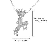 Kupfer Mit Platin Überzogen XUPING Einfacher Stil Pendeln Überzug Inlay Brief Künstliche Edelsteine Halskette Mit Anhänger sku image 25