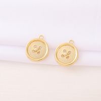 1 Piece 17*14mm Copper 18K Gold Plated Round Polished Pendant main image 5