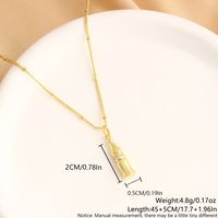 Copper 18K Gold Plated Basic Simple Style Commute Plating Inlay Dog Moon Bottle Zircon Pendant Necklace sku image 4