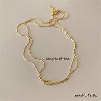 304 Stainless Steel 18K Gold Plated Vintage Style Simple Style Commute Knot Necklace sku image 4
