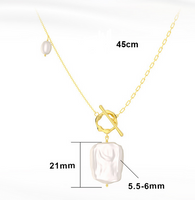 Elegant Lady Classic Style Geometric Sterling Silver Pearl Pendant Necklace In Bulk main image 2