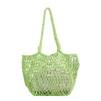 Femmes Moyen Rapporter Couleur Unie De Base Style Classique Tisser Ouvert Sac D'Épaule sku image 3